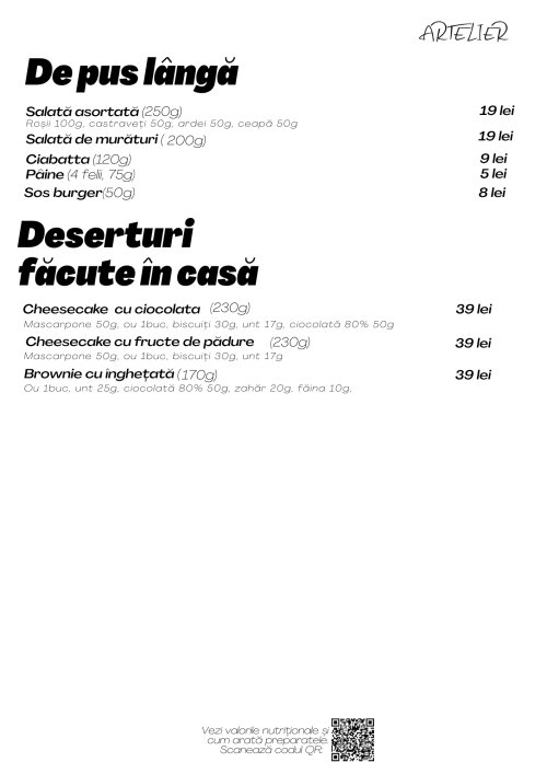 Meniu pagina 4 | Artelier Vama Veche 